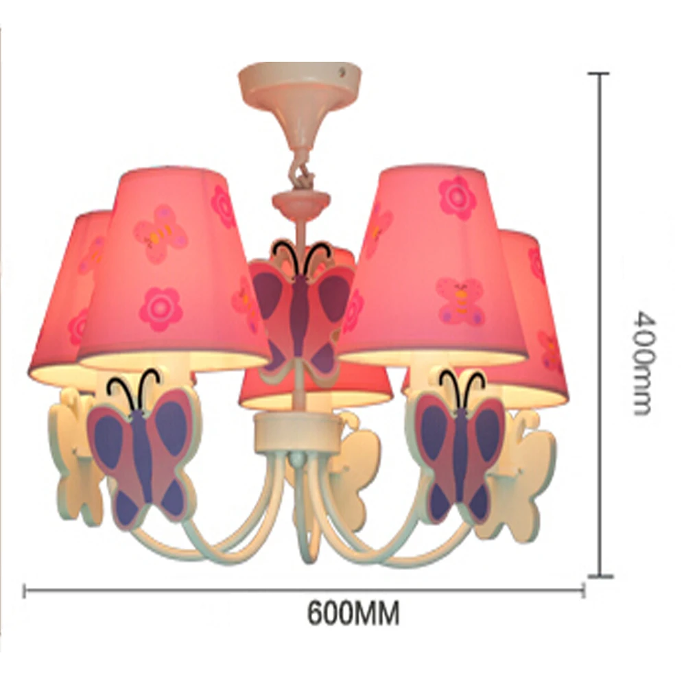 Светодиодный домашней осветительной лампы бабочка современная люстра детская комната мультфильм светодиодный люстры для Спальня E14 110 V-220 V светодиодный лампы