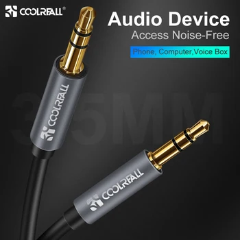 

CoolReall 3.5 Audio Cable Jack 3.5mm Speaker Line Aux Cable for iPhone 6s Samsung Huawei Car Headphone Xiaomi Redmi Audio Jack