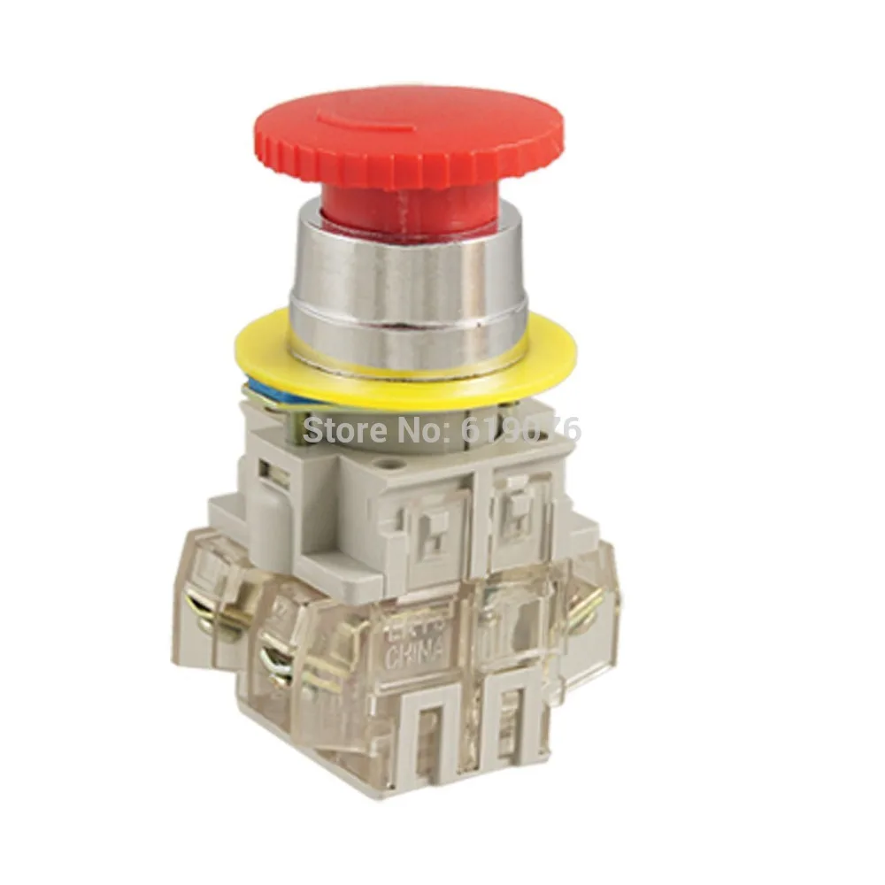 

1NO 1NC Contact Self Locking Emergency Stop Push Button Switch
