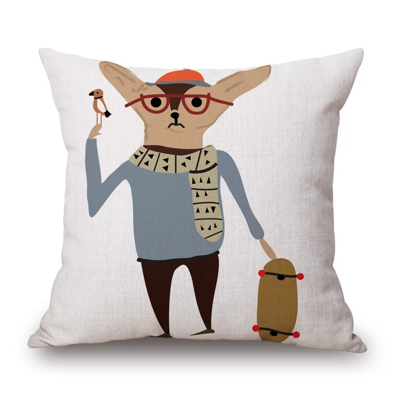 Cartoon Character Pillow Cotton Euro Pillow Cover Capa Almofada