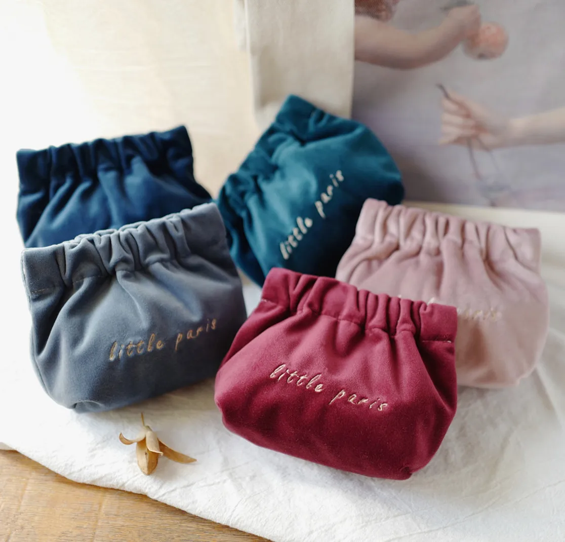  Handmade girl retro coin purse cosmetic storage bag Canvas Wallet Travel Wallet Cute Wallet Coin Po