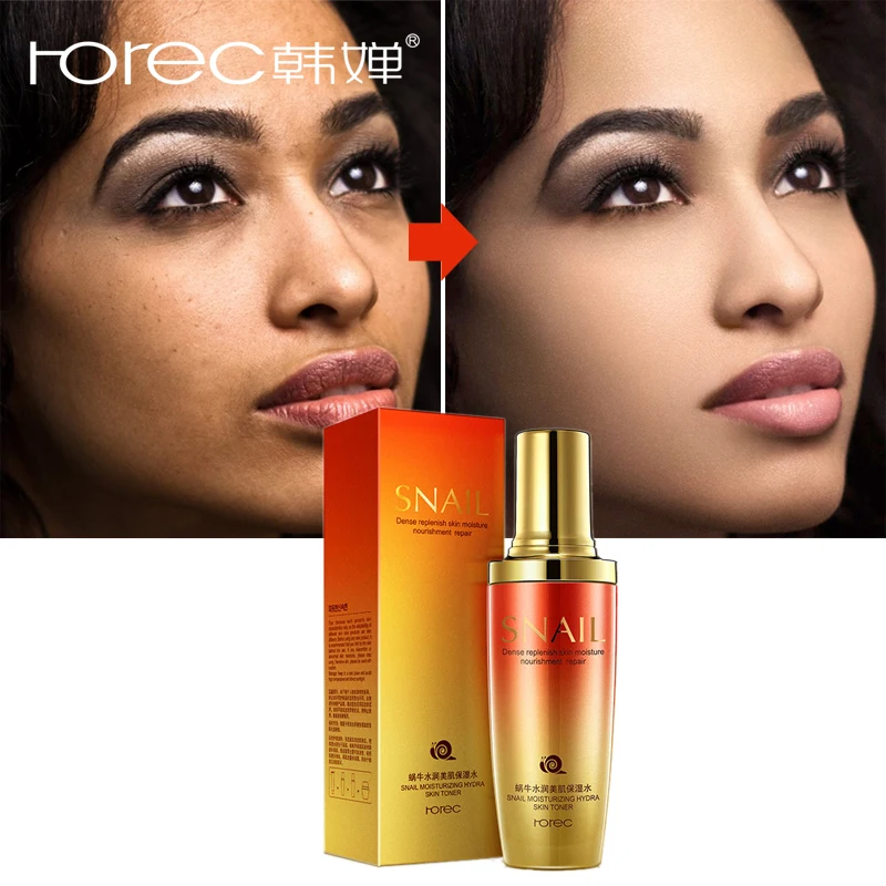 

ROREC Snail Serum Repair Toner Snail Essence Face Care Blackhead Remover Anti Aging Wrinkle & Acne Treatment Moisturizer Water
