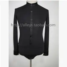 Для мужчин для латинского танца Костюм молочного цвета Шелковый кнопки мужская с длинным рукавом танцевальная тела топ для Для мужчин на конкурс латиноамериканских танцев куртка