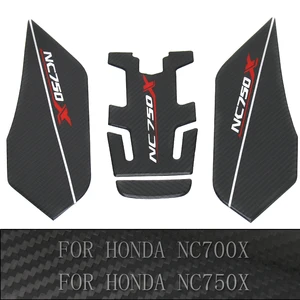 Image 1 - Motorcycle Accessories 3D Fiber Sticker Sets Tank Decal Protector Pad  For HONDA NC750X NC 750X NC700 2014 2019 2018 2017 16