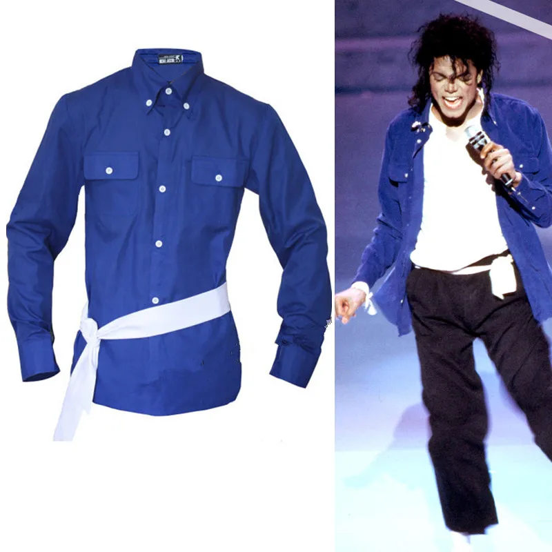 MJ Майкл Джексон как вы меня чувствую синяя рубашка коллекция|shirt collection|blue shirtshirt