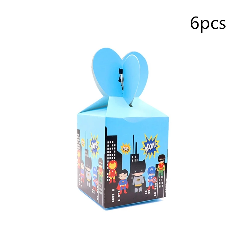 

6pcs Superhero The Avengers Candy Box Gift Box Dessert Kids Party Supplies Birthday Party Decorations Kids Event Baby Shower