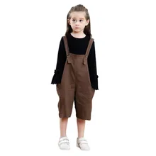 Kacakid/Модная детская одежда для девочек Комбинезоны для малышек платье Подтяжки для женщин цветок Широкие брюки Повседневное детская одежда y6