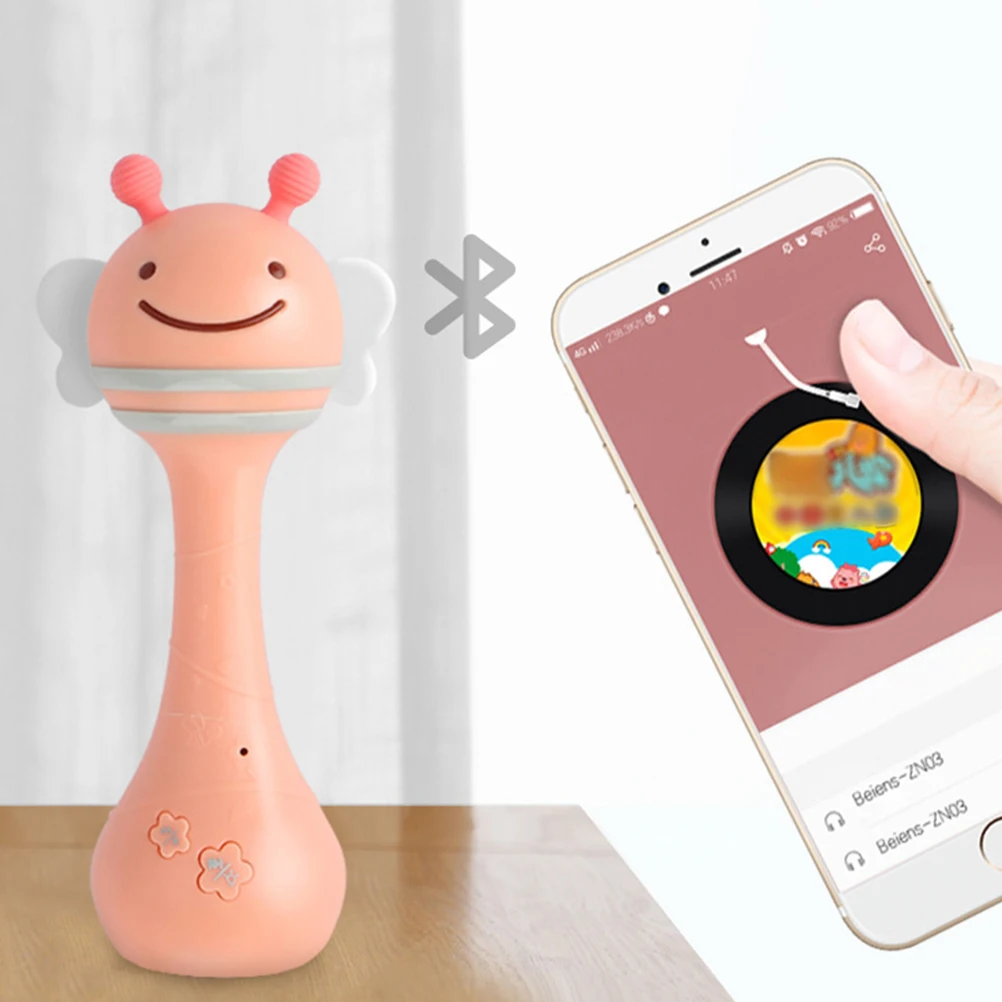 1 шт. детская игрушка обучающая Bluetooth ручной захват Прорезыватель с погремушкой Детская кроватка игрушка аксессуар для детей новорожденный