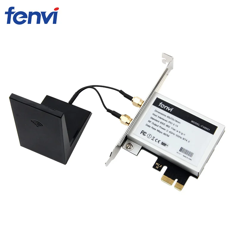 

Fenvi Desktop PC Dual Band Wireless ABGN PCI Express PCI-E Wi-Fi Card Adapter Wifi 2.4G/5Ghz Network Wlan For Windows 7/8/8.1/10