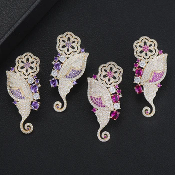 

2019 New Unique Colorful Crystal Butterfly Stud Earrings Full AAA Cubic Zirconia Women Statement Earrings Fashion Jewelry
