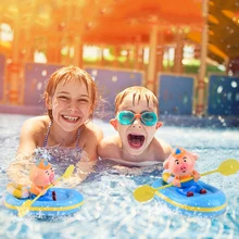 Гребная свинья купание в воде дети играть в воду игрушки электронные игрушки подарок детский бассейн интерактивные игрушки