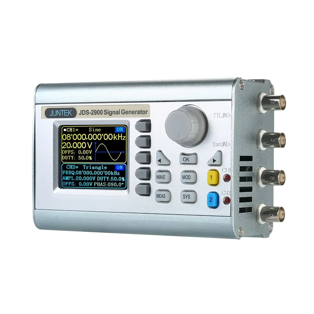 JUNTEK цифровой двухканальный DDS генератор сигналов счетчик произвольной формы Генератор импульсных сигналов функция Частотомер