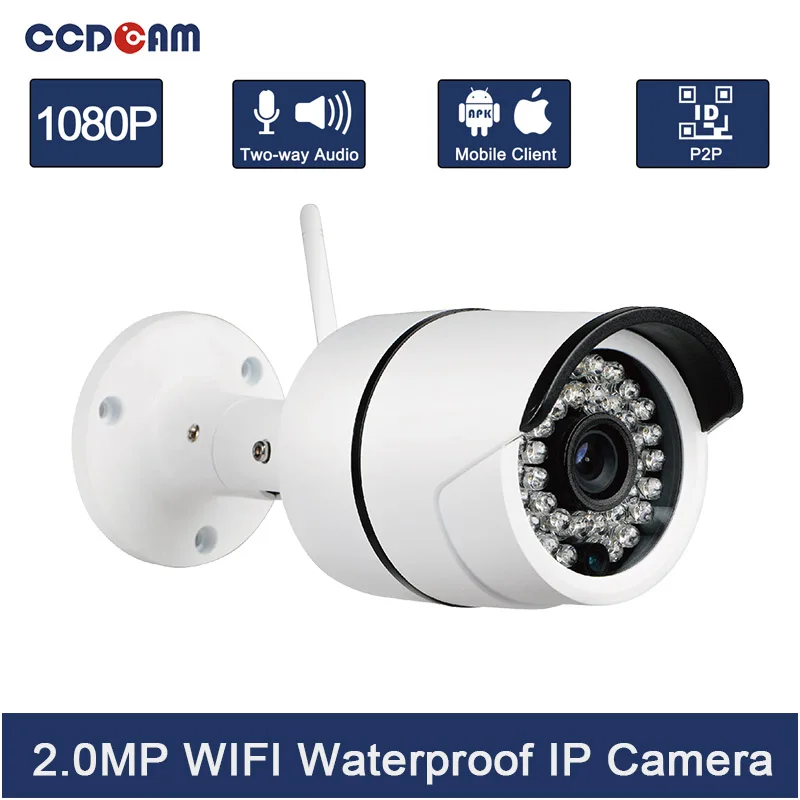 Уличная камера CCDCAM 1080P ip беспроводная HD инфракрасная ночного видения Onvif