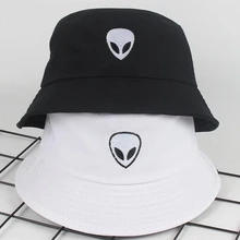 Новинка, Чужеродная Панама, унисекс, Bob cap s, хип-хоп, мужская, wo, мужская летняя Панама, Пляжная, рыболовная, boonie Hat, черная, белая, двухсторонняя шапка