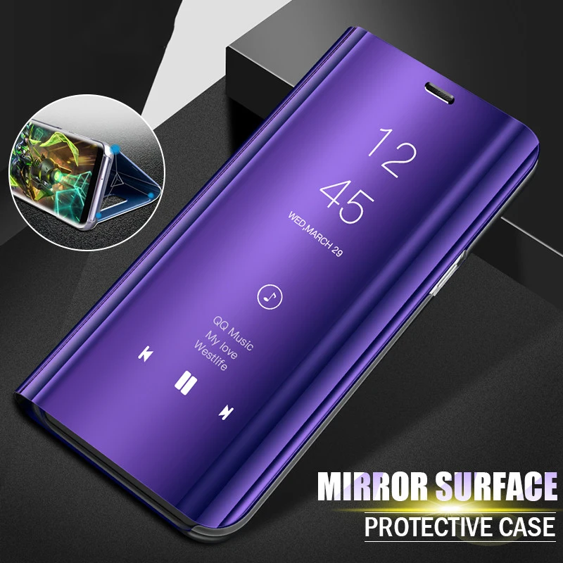 Luxury Flip Stand Smart View Cases For Xiaomi Redmi Note 4x 5 Pro 5A Phone Cover S2 4X 4A Plus Mi 6X A2 Case | Мобильные телефоны и