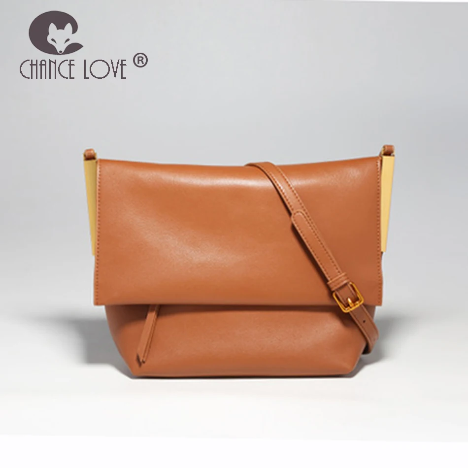 

Chance Love 2018 new shoulder bag female Genuine leather Messenger bag large capacity simple wild leather tide women Hobos bag