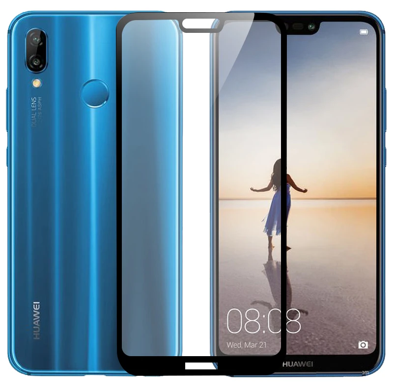 3D закаленное стекло для Huawei Nova 3e полная защита 9H Взрывозащищенная защитная