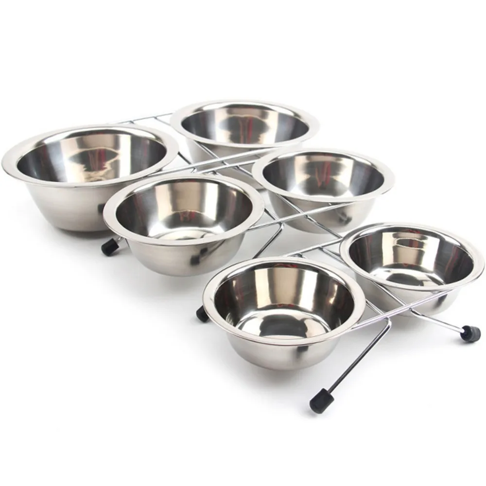 Title 5, Dog Bowl Stainless Steel Pet Dog Cat Double Bow...