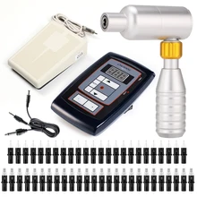 Татуировка Перманентный макияж ручка татуировка комплект завершенная Татуировка ручка роторный пистолет+ цифровой блок питания педаль+ шт. 50 шт. Cartridage иглы