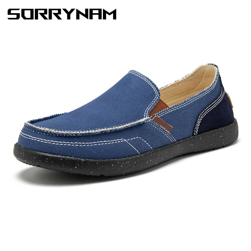 

Canvas Shoes Men's Breathable Ultra-light Loafers Slip-On Mens Casual Shoes Hot Sale Spring Walking Flat Boat Shoes Sorrynam