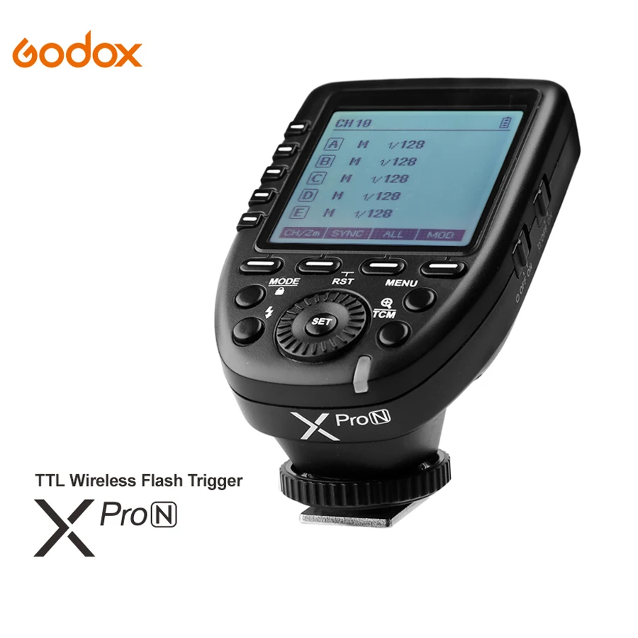 Godox Xpro N 32 канала 2 4G TTL беспроводной триггер вспышки 1/8000s HSS X система с ЖК экраном