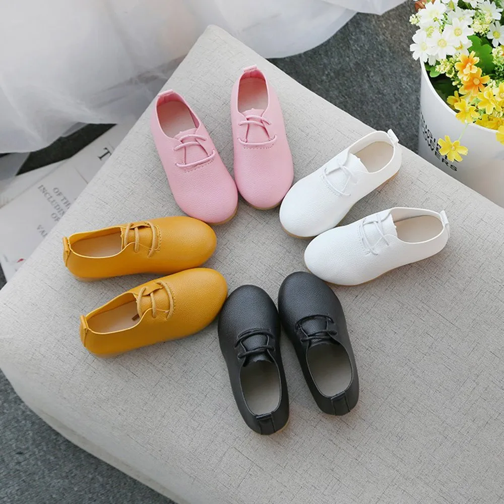 

32 pairs Baby Girl Shoes Princess Polka Dots Children kids Solid Leather shoes