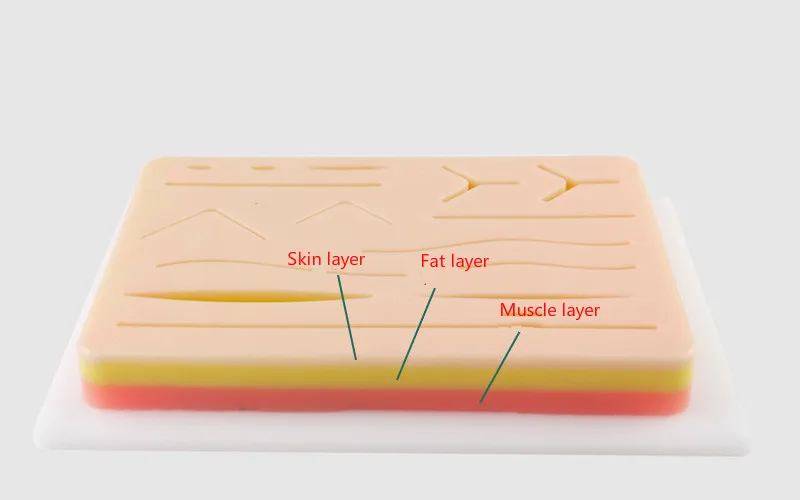Хирургические структура кожи практика силиконовый коврик с ран имитация структура кожи модуль Высокое качество хирургическое