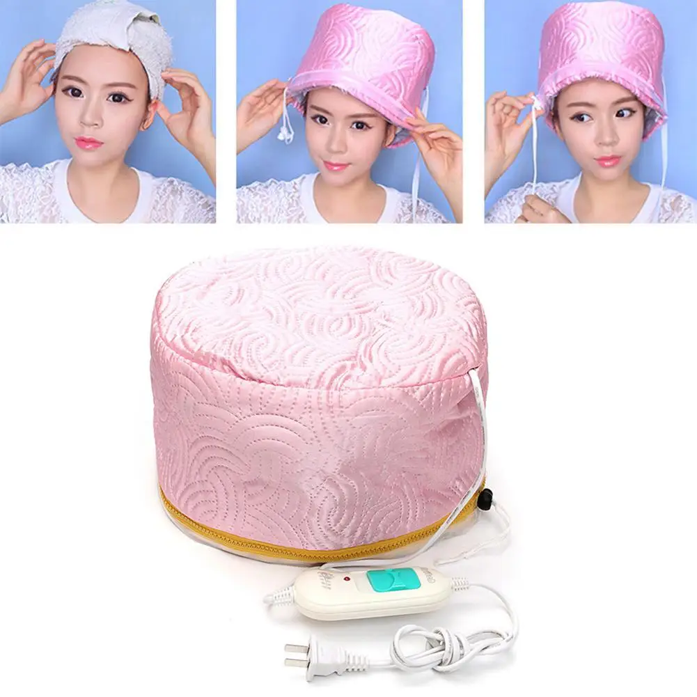 

Thermal Treatment Heating Hair Steamer Cap Yfashion Hair Mask Baking Oil Cap Temperature Controlling Hair Steamer Mask Cap