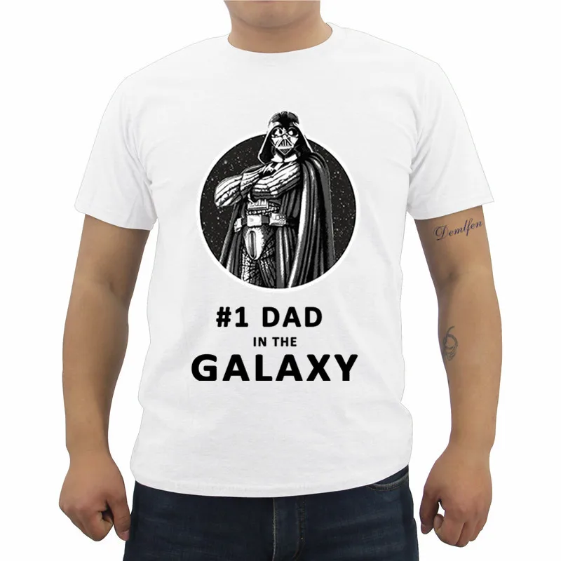 Летняя забавная модная мужская футболка с принтом Звездные войны День отца Дарт Вейдер Лучший Папа Графический Футболка классная футболка Топы