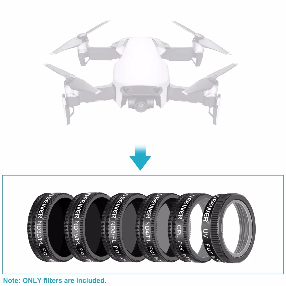 Комплект воздушных фильтров Neewer DJI Mavic 6 шт. UV CPL ND4/PL ND8/PL ND16/PL ND32/PL|Фотофильтры для