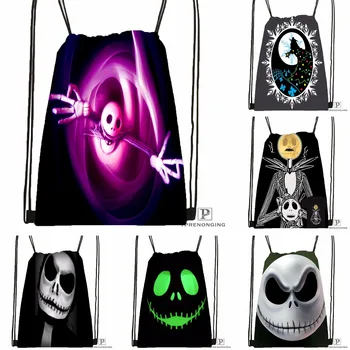 

Custom Nightmare Before Christmas Black Lobb Drawstring Backpack Bag Cute Daypack Kids Satchel (Black Back) 31x40cm#180531-03-38