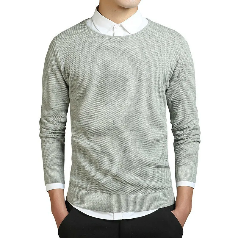 Solid Sweater Men Cotton Mens Sweaters And Pullovers O Neck Pull Homme Slim Long Sleeve Mens Sweaters Warm Knittwear Coat 3XL