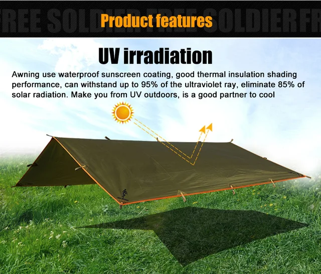 Free Soldier Outdoor Sports Awning Tarp 