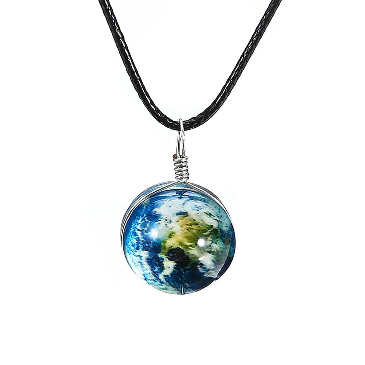 10Style Unisex Dreamy Glass Ball Necklace Shellhard Nebula Space Star Universe Galaxy Pattern Pendant Necklace Femme Jewelry