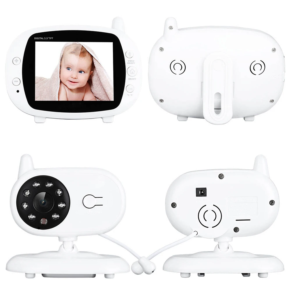 3,5 ''Цифровой Беспроводной Детский монитор с ЖК-дисплеем, видео камера безопасности, температура, 2 способа разговора, ночное видение, Детская няня, камера
