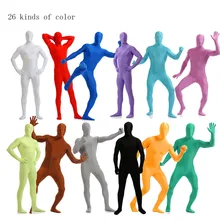 Adulto Lycra Full Body Zentai Suit Costume per Halloween uomini Seconda Pelle Abiti Stretti Spandex di Nylon Tuta costumi Cosplay