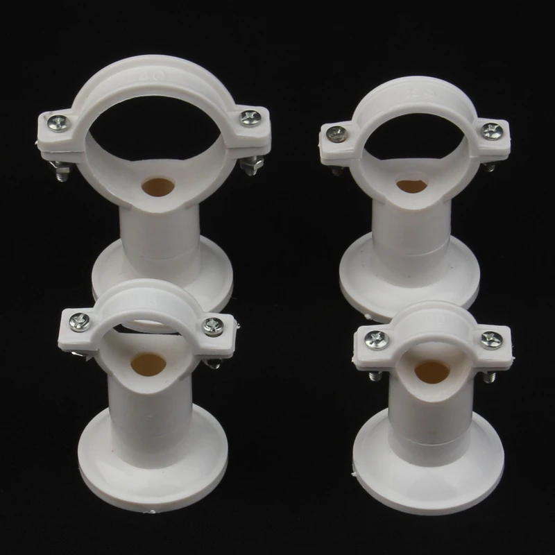 2040mm White PVC Pipe Clamp Water Pipe Connectors Water Supply Home Improvement Tools Hoop Disc