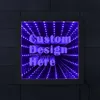 Custom Image Logo Text LED Infinity Mirror Wood Frame Personalised LED Picture Frame Cool Infinite Led Tunnel Lamp Neon Sign ► Photo 3/6