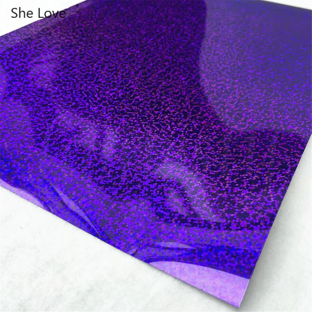 She Love 25x30 см блестящая ПВХ бумага железо на передаваемое тепло струйная виниловая самоклейка на окна для футболки Diy ремесла - Цвет: purple