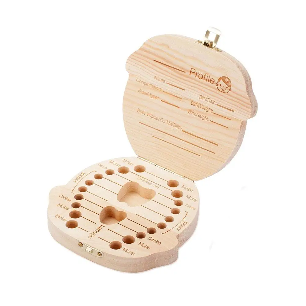

Baby Umbilical Cord Lanugo Hair Deciduous Tooth Collection Box Wooden Memorial Box Baby growth memorial