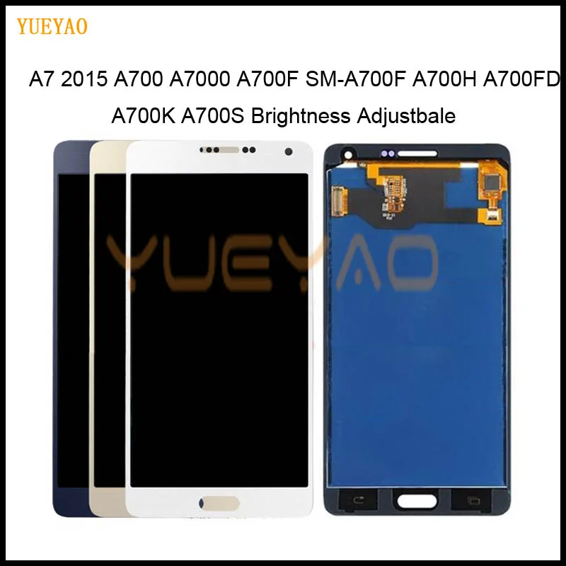 Яркость Adjustbale A700 экран для samsung Galaxy A7 дисплей 2015 Lcd A700F A700H A700K сенсорный