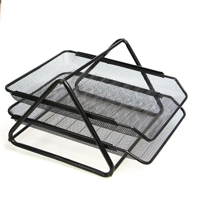 Office Filing Trays Holder A4 Document Letter Paper Wire Mesh Storage 2