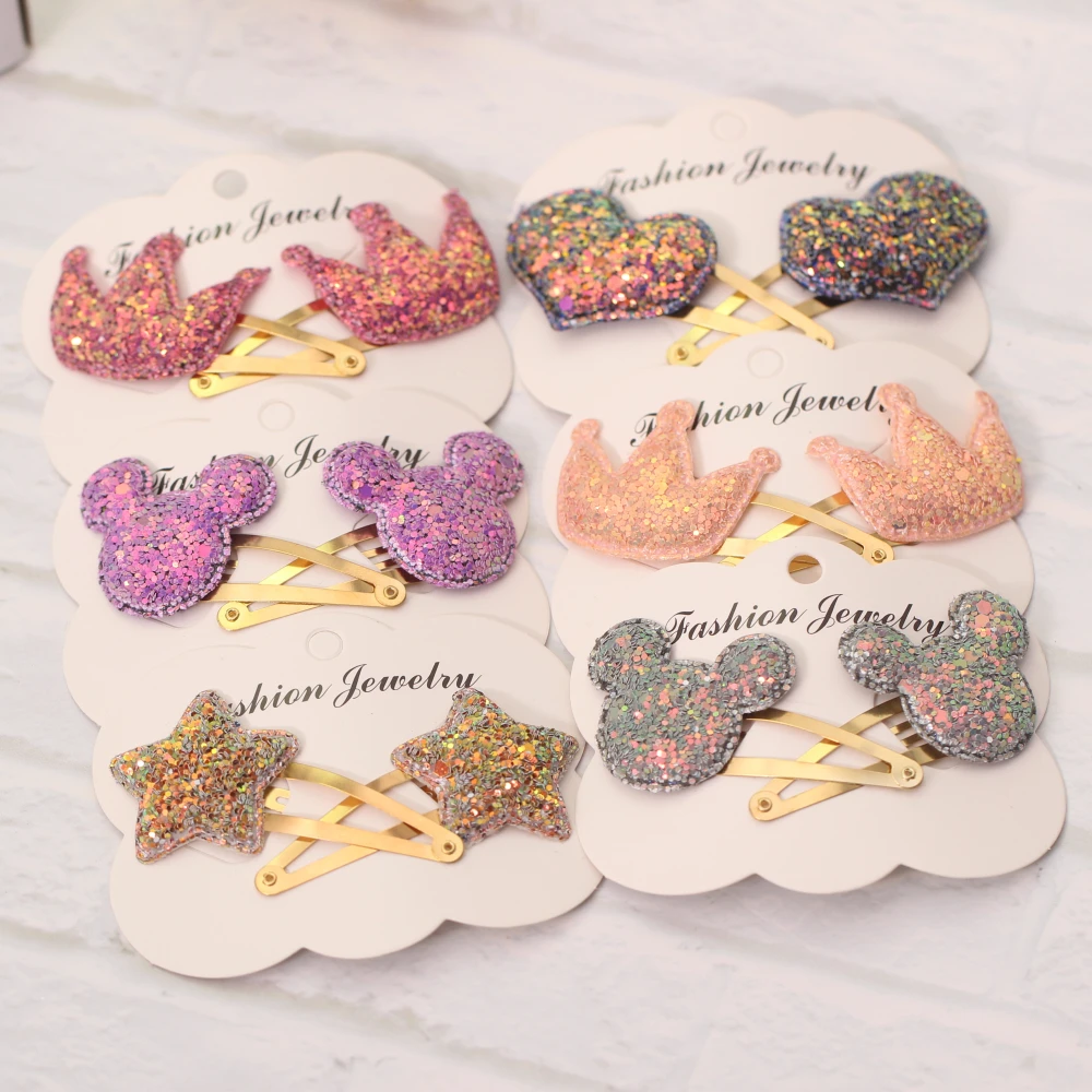 

Glitter Baby Girls Kids Hair Clips Bobby Pins Barrette Accessories for Children Hairgrip Hairpin Headwear Hair Ornament Hairgrip