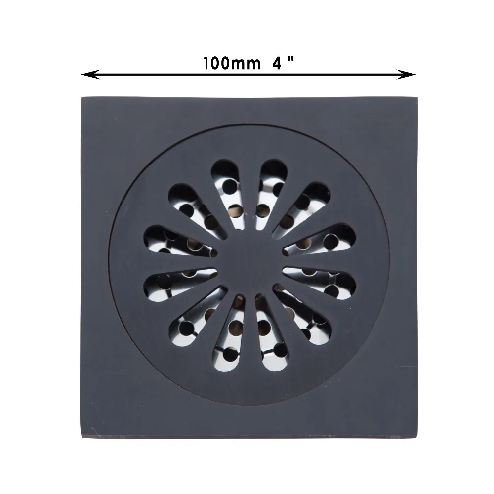Torayvino Bathroom Oil Rubbed Bronze Finish Classic Design Floor Drains Brass Floor Square