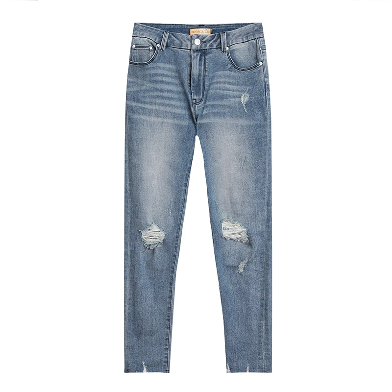 ELFSACK, новинка, женские брюки, хлопок, повседневные, полная длина, для женщин, средняя талия, обтягивающие джинсы, женские джинсовые брюки, брюки-карандаш