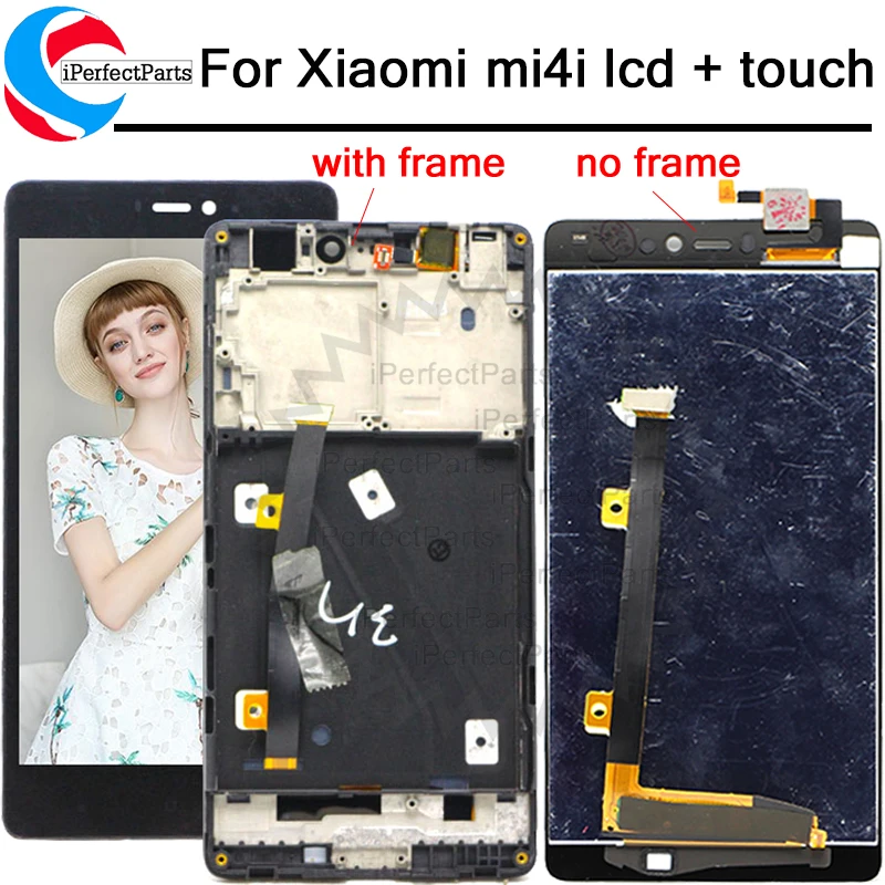 ЖК-дисплей 5 0 дюймов IPS 1920*1080 Для XIAOMi Mi4 MI4C сенсорный экран дигитайзер с рамкой для