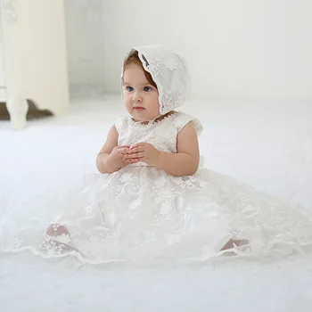 

Baptism Dress Gown Baby Girl Kid Lace Christening Clothing