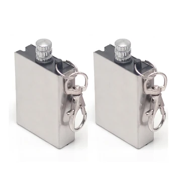 

100pcs/lot Metal Safety Military Waterproof Matches, Simple And Durable Stainless Steel Million Times Matches Key cigarette