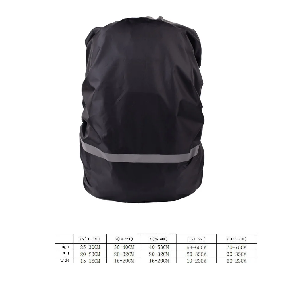 Waterproof Backpack Cover Hiking Camping Traveling Outdoor Reflective Tape Rucksack Rain Cover