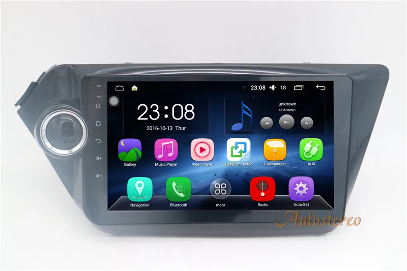 10,2 дюймов Большой экран Android 6,0 8 Core автомобильный gps автомобильный dvd плеер с навигацией плеер для KIA K2 Рио QB 2011- пианино Черный автомобильный стерео блок